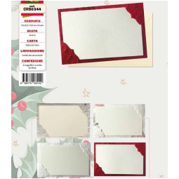 BIGLIETTI XMAS 8,5X13,5CM 48PZ CARTA KOZO