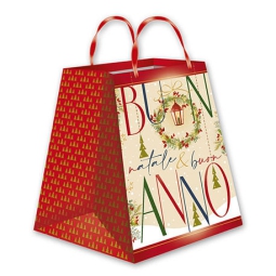 SHOPPER PANETTONE 25X24X35CM BUON NATALE BUON ANNO