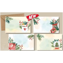 BIGLIETTI NATALE 100PZ CON BUSTA 7X11 N20105