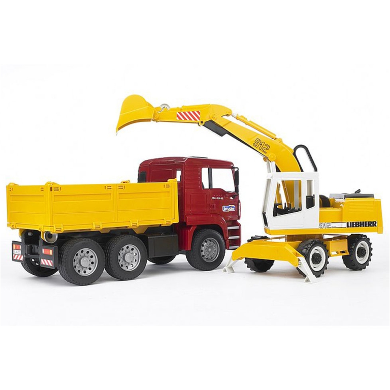 CAMION MAN TGA CON ESCAVATORE LIEBHERR 2