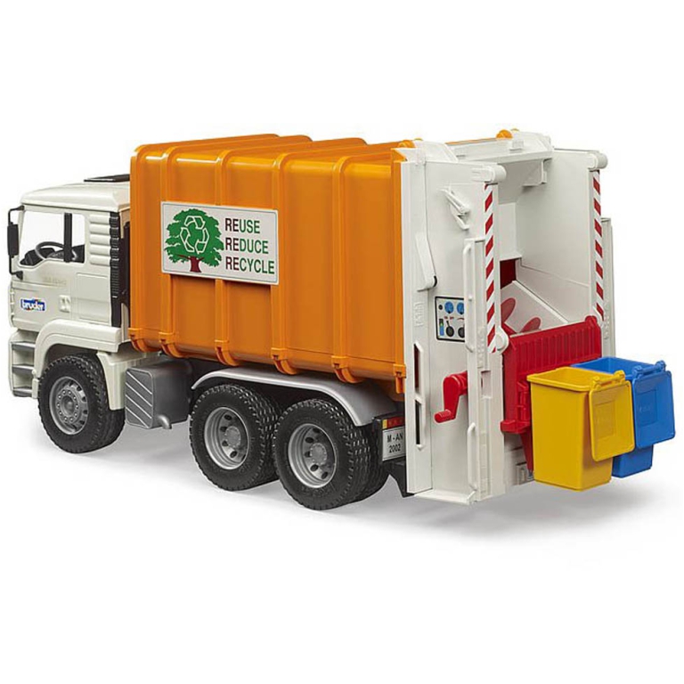 CAMION TRASPORTO RIFIUTI MAN TGA ARANCIONE L52CM 2