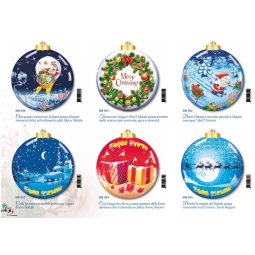 BIGLIETTI NATALE 12PZ    SNOW GLOBE D15CM