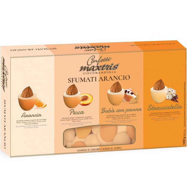 CONFETTI MAXTRIS 1KG CIOCCOLATO SFUMATI ARANCIONE