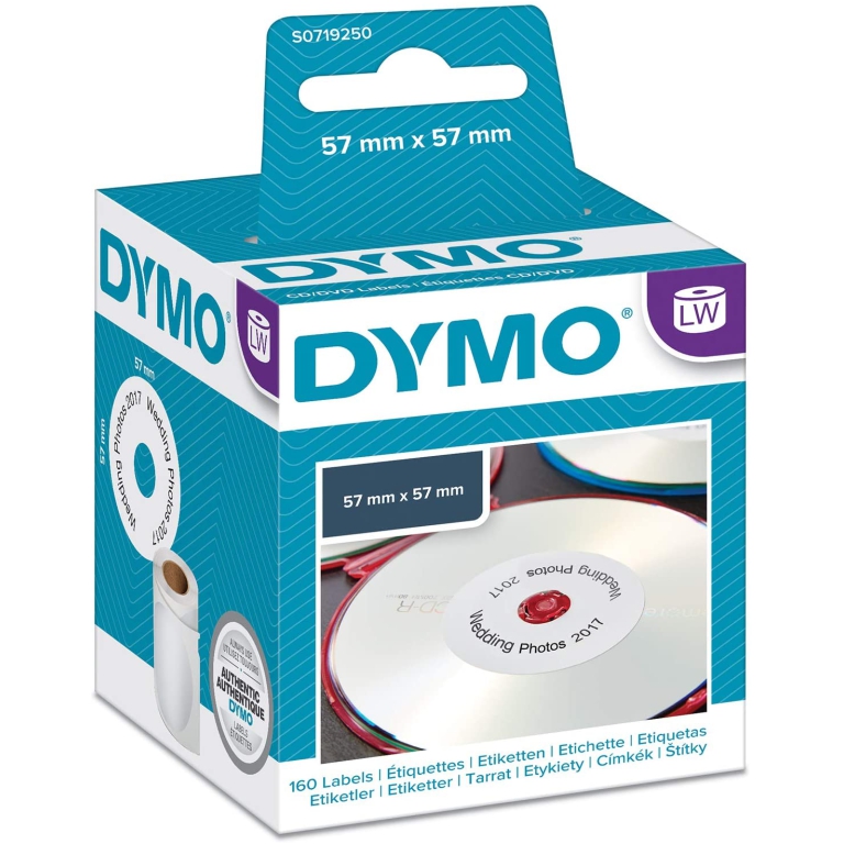 ETICHETTE INDIRIZZI DYMO CD/DVD 160PZ 14681 57MM