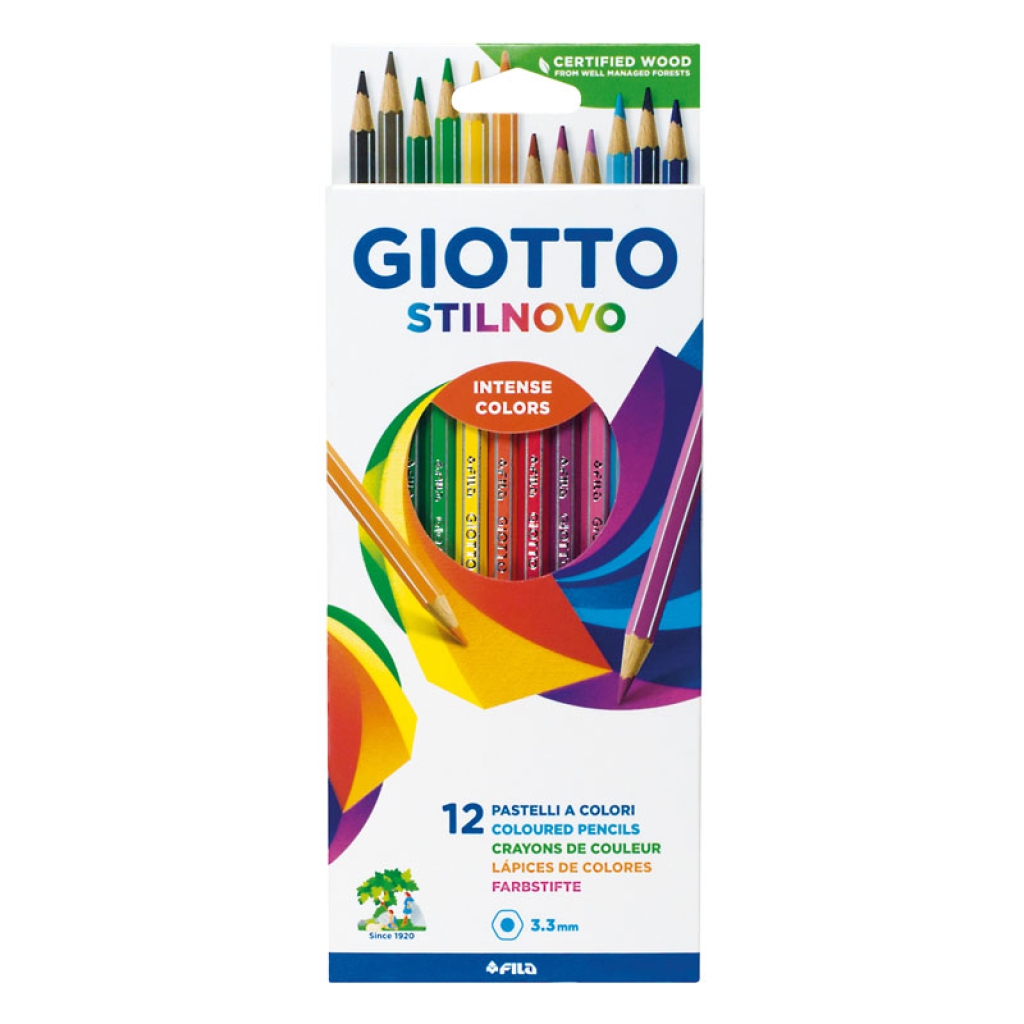 Colori Matita Giotto Stilnovo Acquerellabili 12 pz