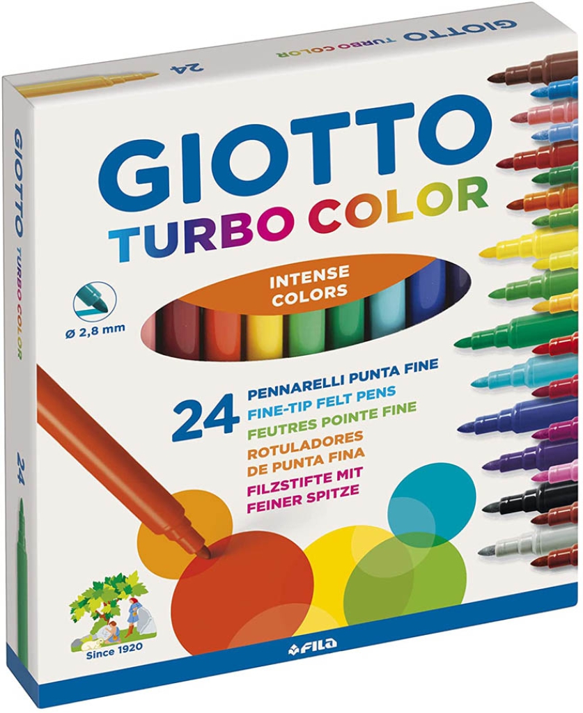 Confezione 36 pennarelli a punta fine Turbo Color: Pennarelli di Fila
