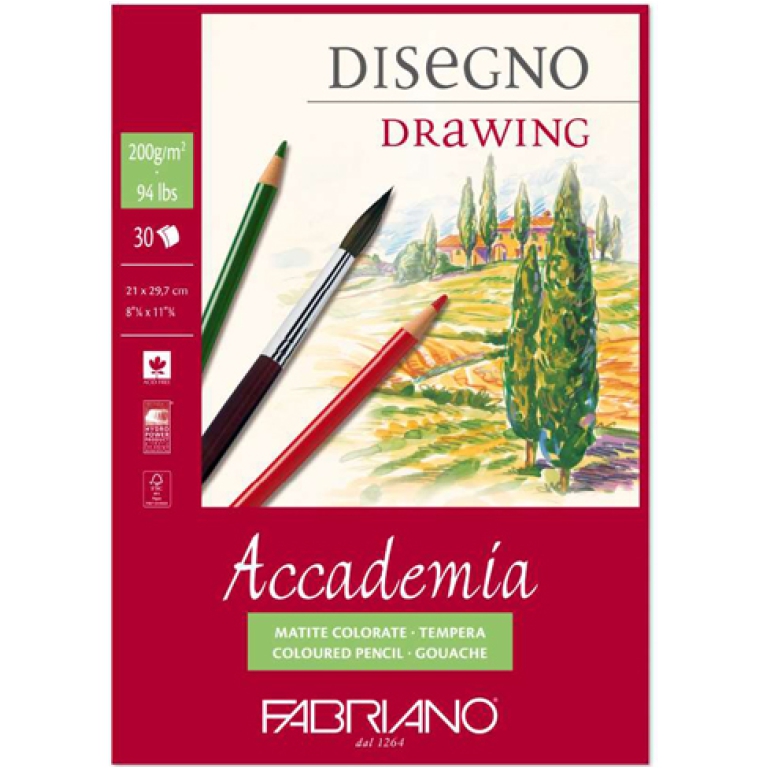 BLOCCO ACCADEMIA A2      42X59,4CM 30FG 200GR