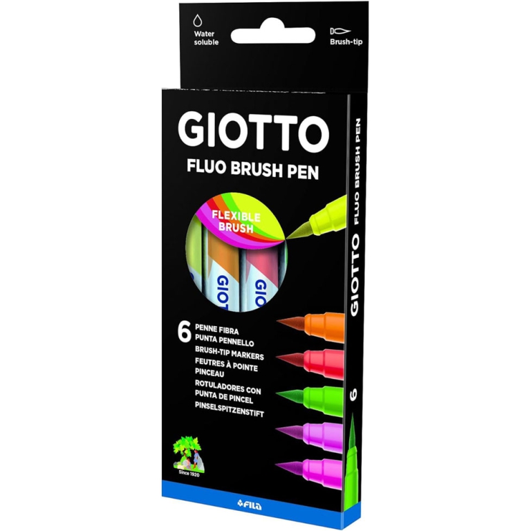 TURBO SOFT BRUSH 6 COLORI FLUO GIOTTO