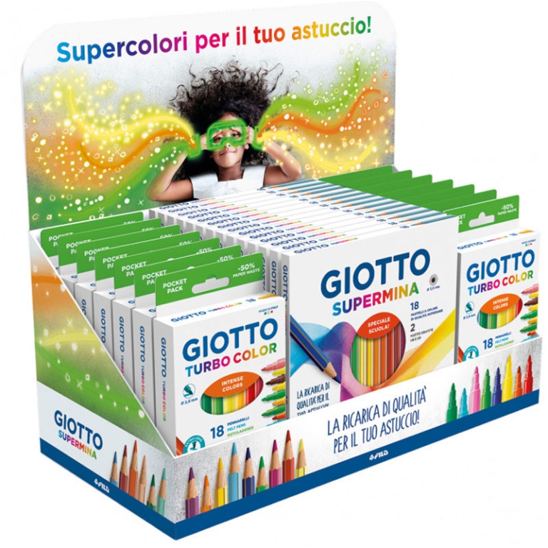 EXPO BANCO PASTELLI SUPERMINA + TURBOCOLOR GIOTTO