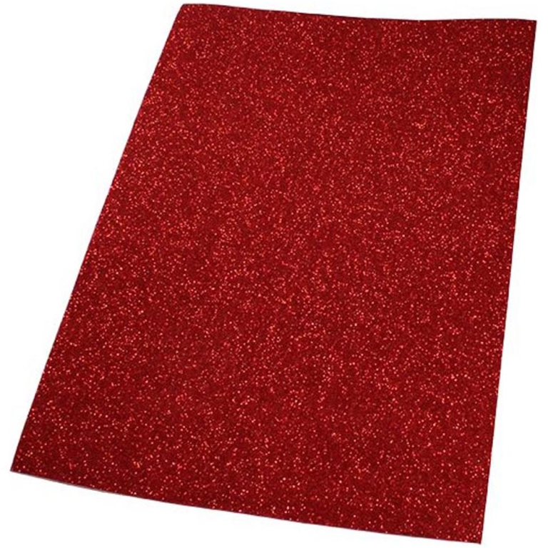 EVA FOAM CREPP 2MM 40X60 ROSSO GLITTER 10FG