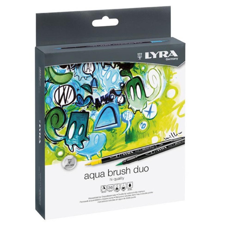 AQUA BRUSH DUO 36 COLORI PENNARELLI ACQUERELLABILI