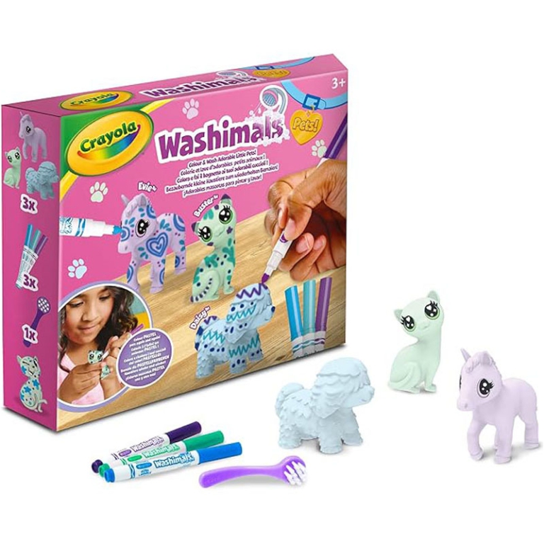 WASHIMALS SET 3 CUCCIOLI COLORI PASTELLO