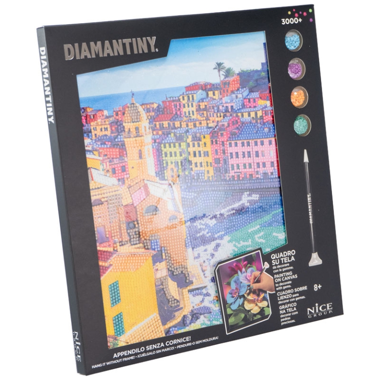 DIAMANTINY QUADRO SU TELA 32X30CM ASSORTIMENTO 1 3