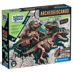 ARCHEOGIOCANDO T REX E   SMILODON 2 IN 1