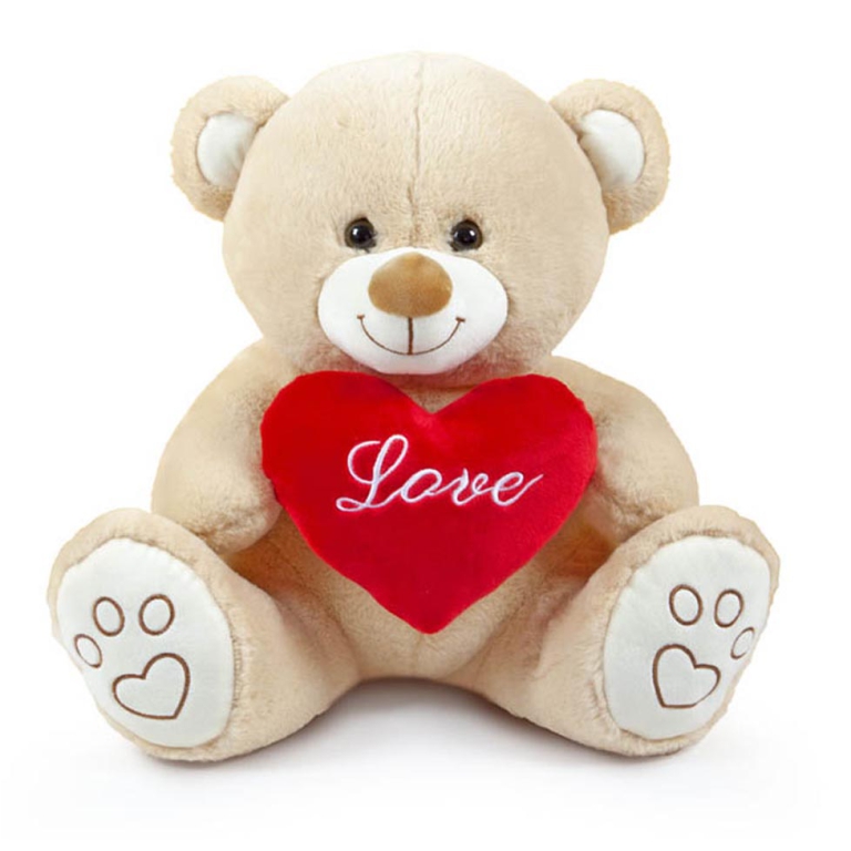 PELUCHE ORSO 40CM CON CUORE LOVE