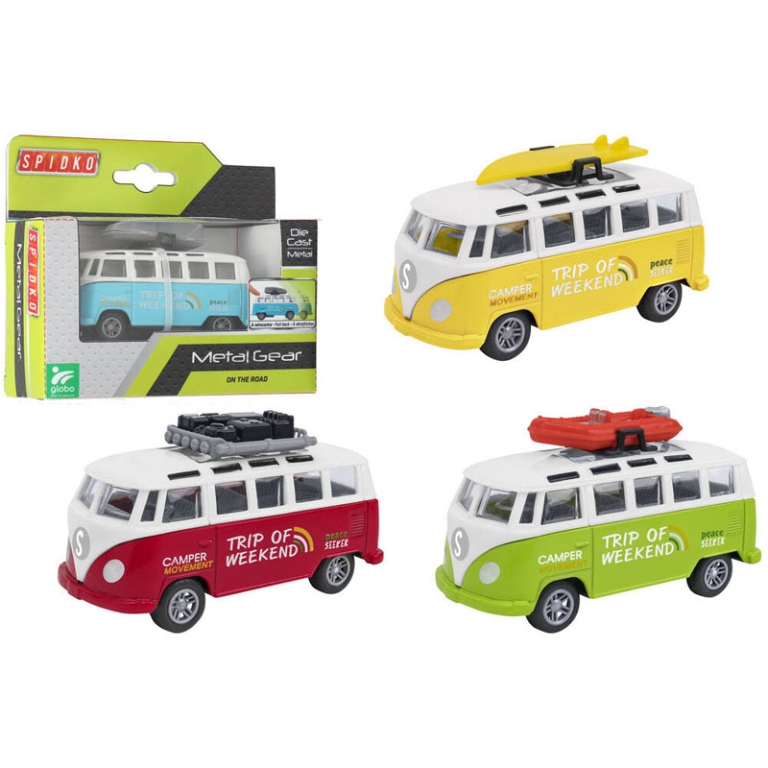 CARAVAN CON ACCESSORI    DIE CAST RETROCARICA 12CM