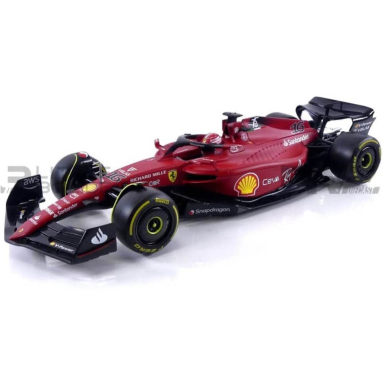 AUTO FERRARI F1 LECLERC CON CASCO 1:18