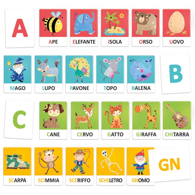 FLASHCARDS ALFABETO TATTILE E FONETICO MONTESSORI 3