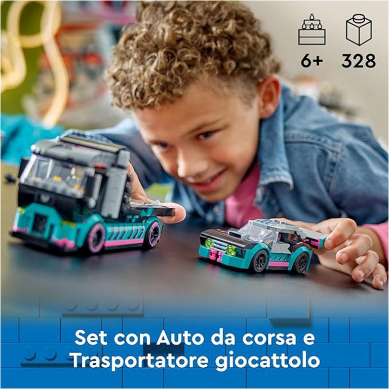 LEGO CITY AUTO DA CORSA E STRASPORTATORE 2