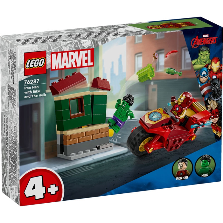 LEGO SUPER HEROES IRON MAN CON MOTO E HULK