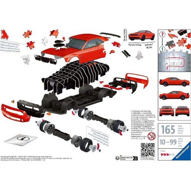 PUZZLE 3D DODGE CHALLENGER RED 3