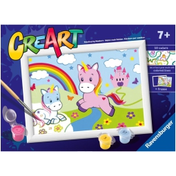 CREART UNICORNI CON ARCOBALENO 18X13CM