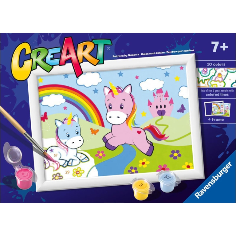 CREART UNICORNI CON ARCOBALENO 18X13CM