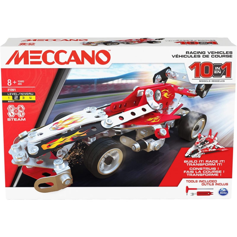 MECCANO 10 VEICOLI DA GARA