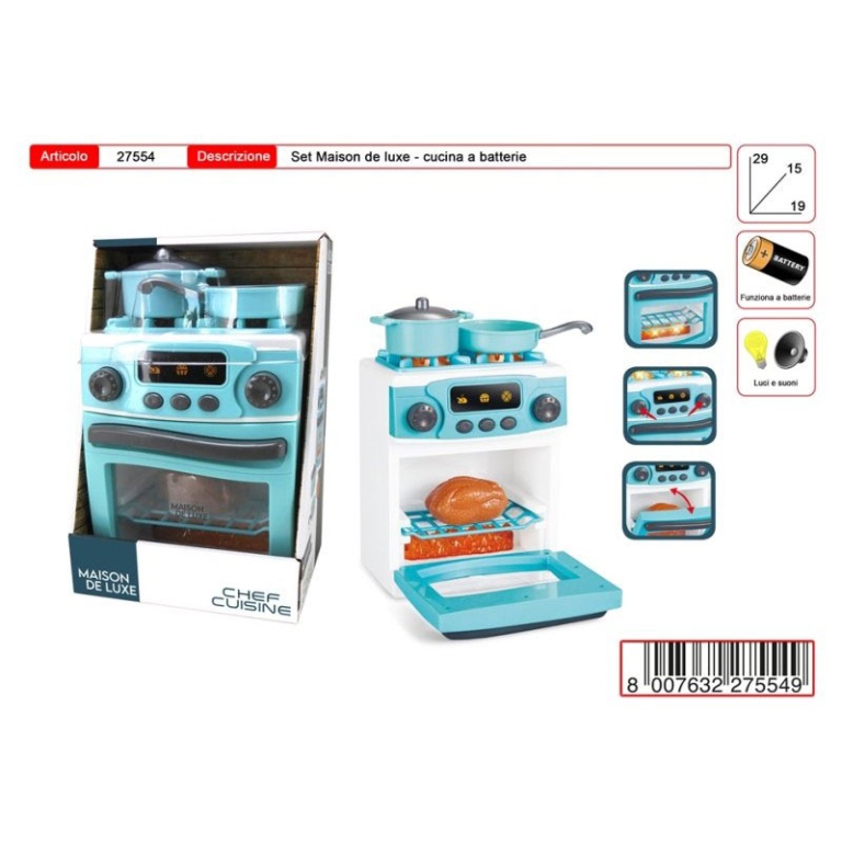 CUCINA DELUXE LUCI E SUONI A BATTERIE 29X19X15CM 2