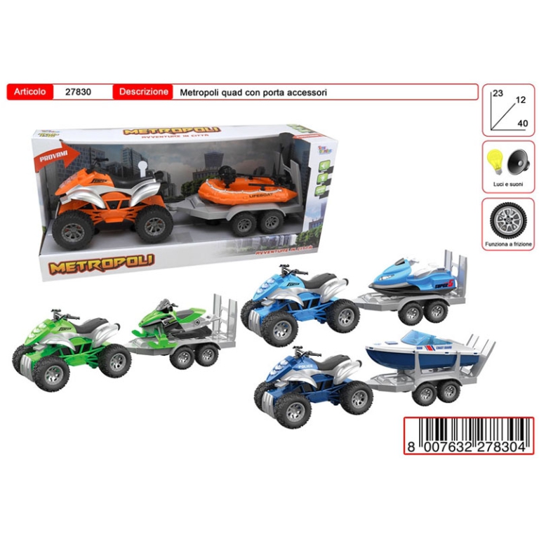 QUAD CON RIMORCHIO 40CM 2