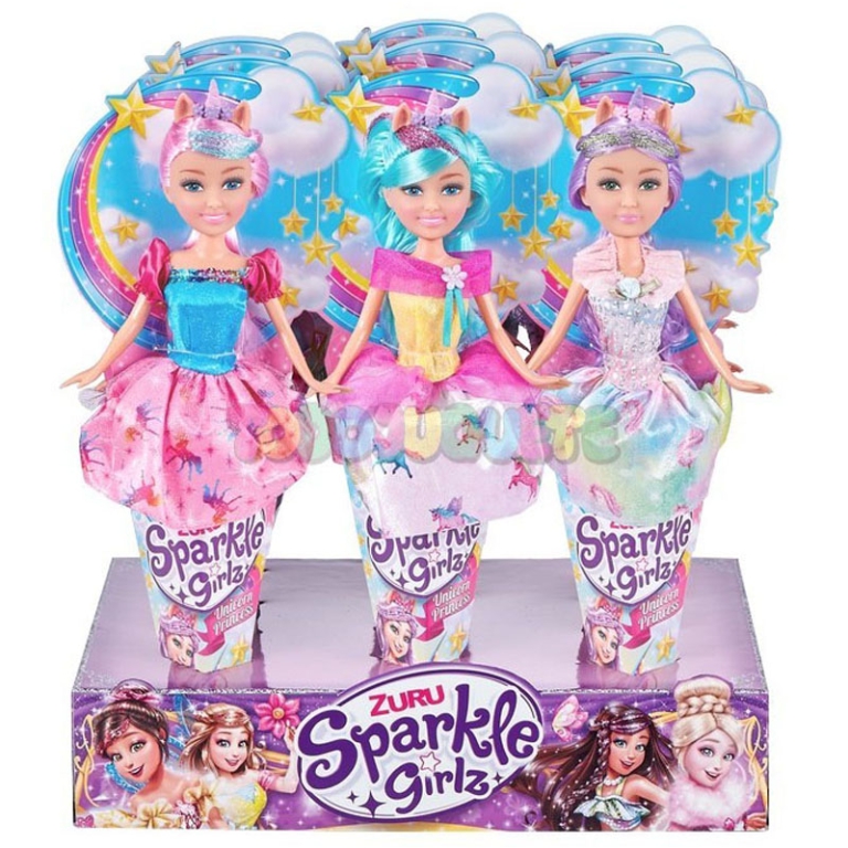 BAMBOLA SPARKLE GIRLZ 30CM UNICORNO NEL CONO