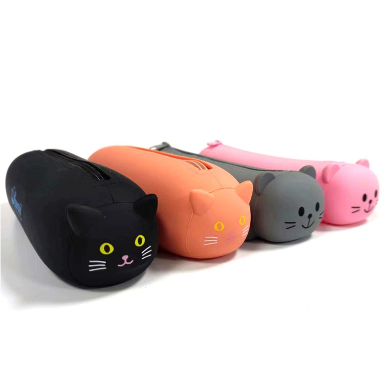 BUSTINA SCUOLA SILICONE  GATTO TOPO UNICORNO