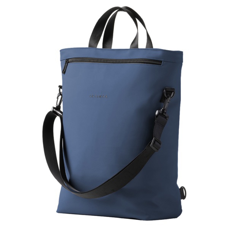 BORSA TOTE BAG IN GOMMA  ANTIPIOGGIA BLU 3