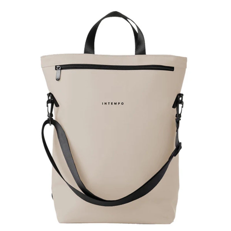 BORSA TOTE BAG IN GOMMA  ANTIPIOGGIA CREMA