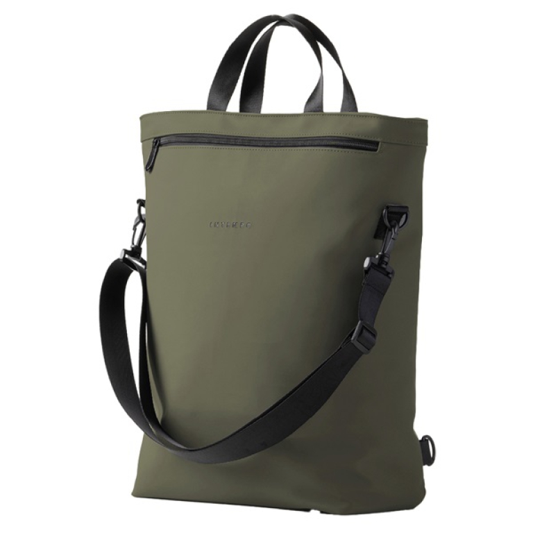 BORSA TOTE BAG IN GOMMA  ANTIPIOGGIA VERDE 3