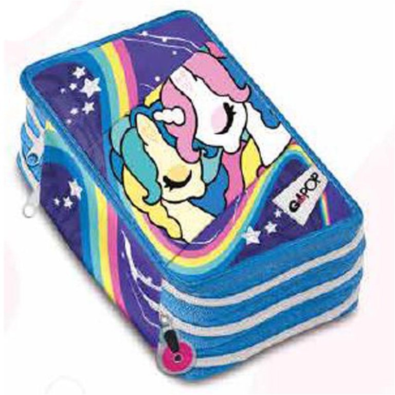 GO POP ASTUCCIO 3 ZIP 19X13CM UNICORN