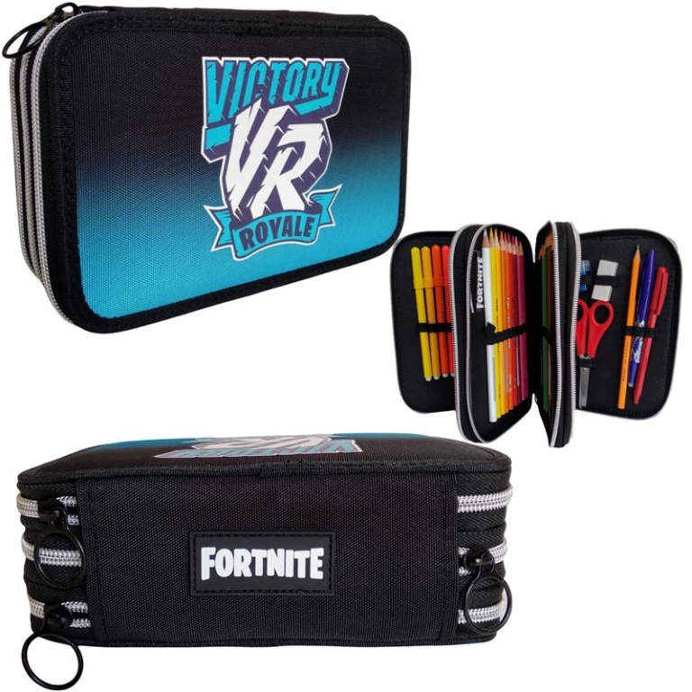 ASTUCCIO 3 ZIP SPORTY VICTORY FORTNITE CON PENNA 2