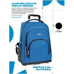 ZAINO ORGANIZZATO NERO TROLLEY PREMIUM COMIX