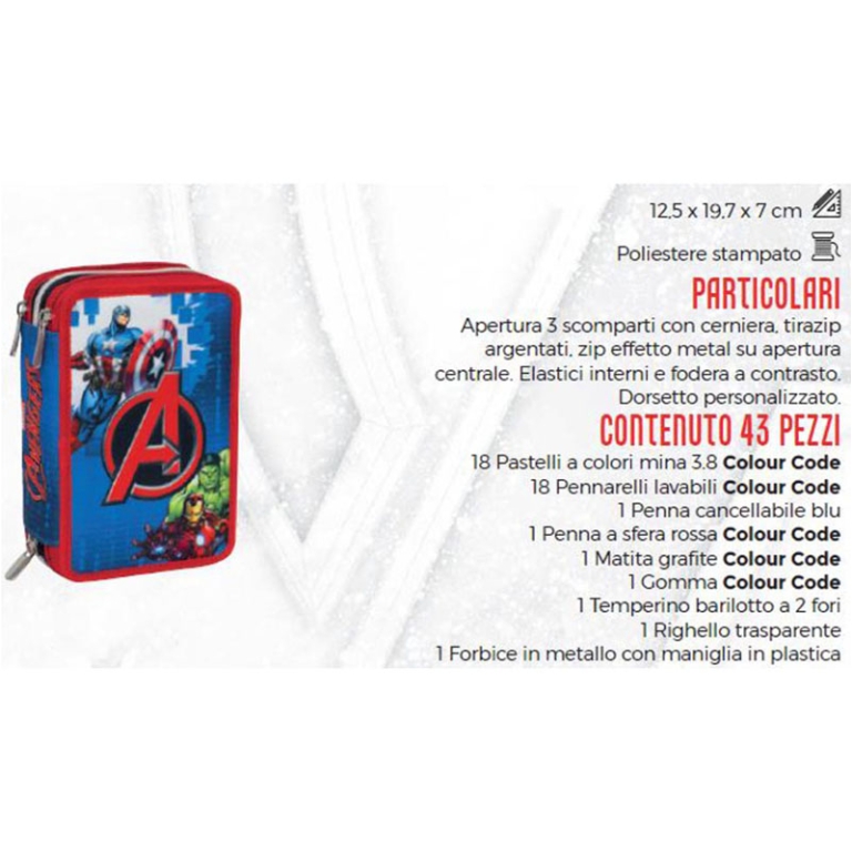 ASTUCCIO 3 ZIP 12X19X7   AVENGERS 2