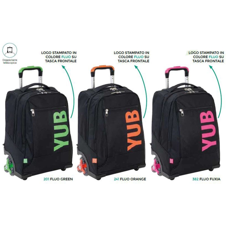 TROLLEY YUB 3 WHEELS 36,5X50CM YUB URBAN FLUO