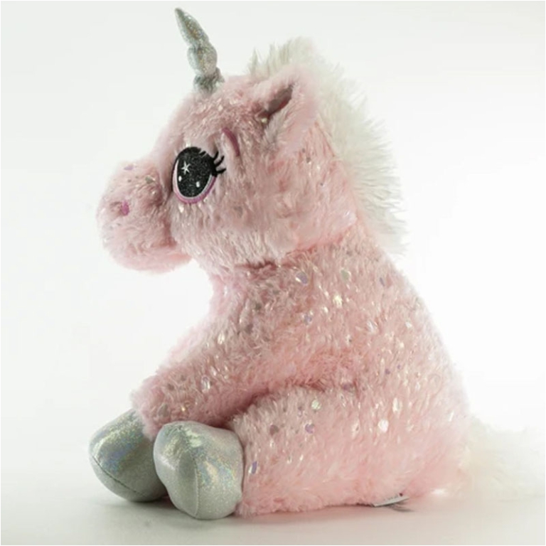 PELUCHES UNICORNO ROSA   25CM 3