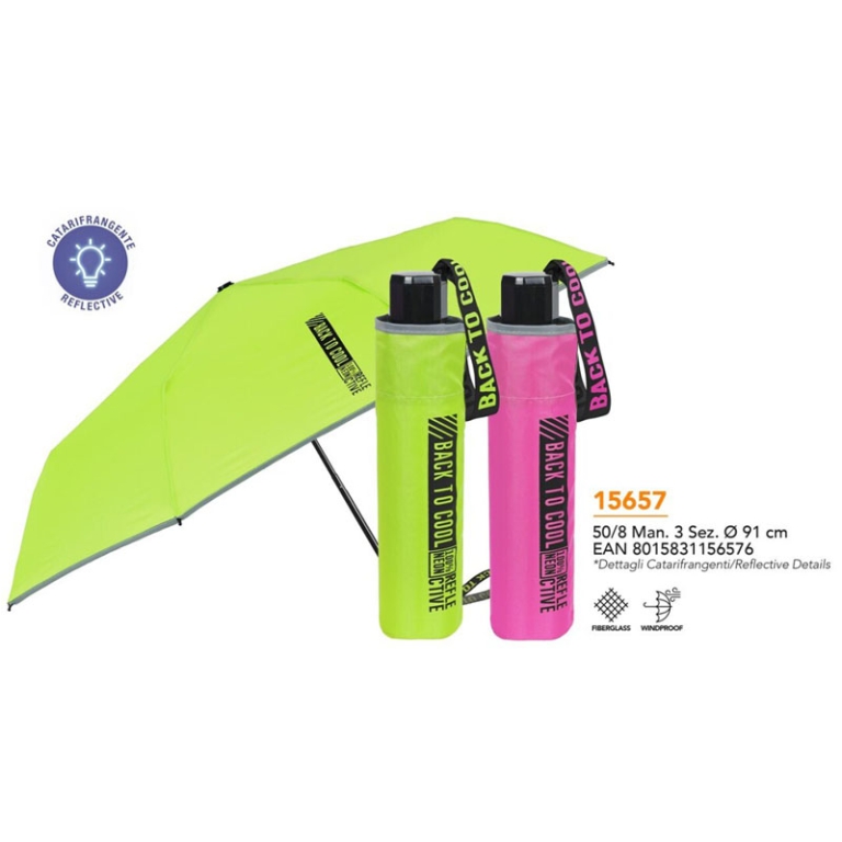 OMBRELLO BAMBINO MINI COOL KIDS FLUO MANUALE 50CM