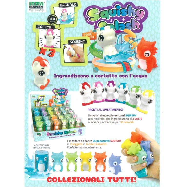 SQUISHY SPLASH SOGGETTI ASSORTITI 24PZ