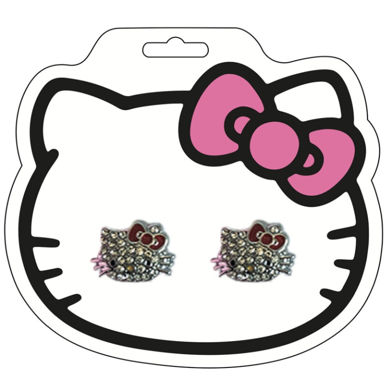 HELLO KITTY ORECCHINI CON STRASS