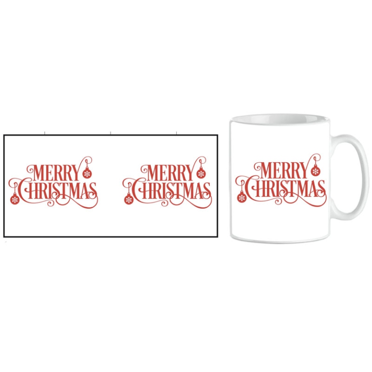 TAZZA MUG XMAS MERRY CHRISTMAS ROSSO