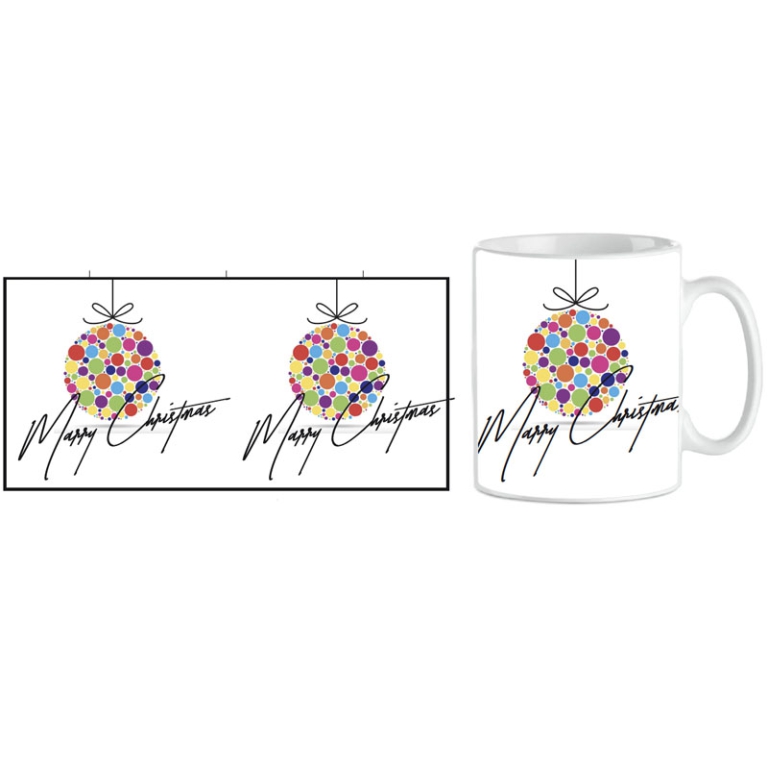 TAZZA MUG XMAS MERRY CHRISTMAS DECORO ASTRATTO