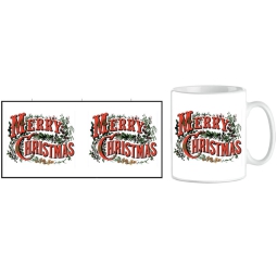 TAZZA MUG XMAS MERRY CHRISTMAS VINTAGE