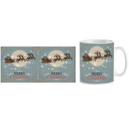 TAZZA MUG XMAS MERRY CHRISTMAS SLITTA IN CIELO