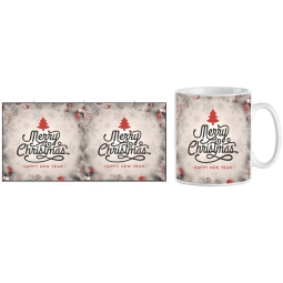 TAZZA MUG XMAS MERRY CHRISTMAS AND HAPPY NEW YEAR