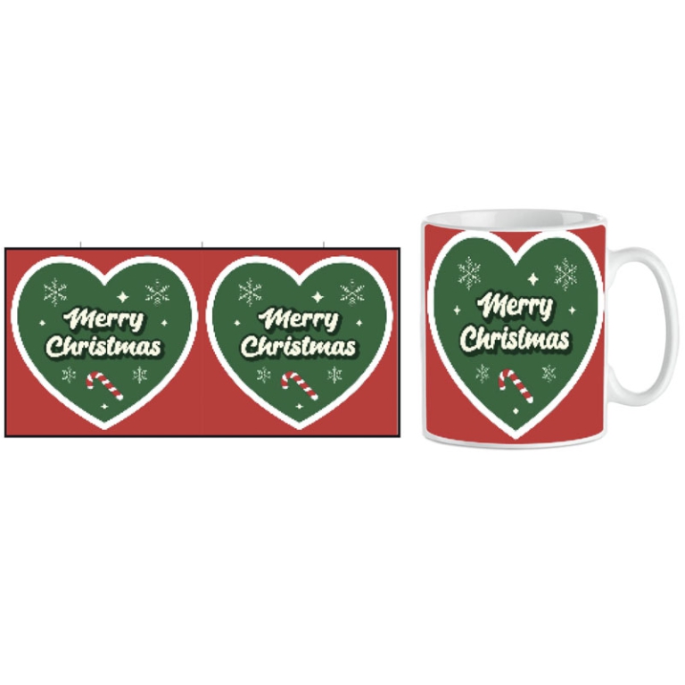 TAZZA MUG XMAS MERRY CHRISTMAS CUORE VERDE